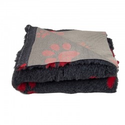 BUBA Legowisko antypoślizgowe DRY BED Cieńsze 22mm grafit czerwone łapki BB04