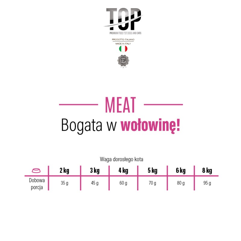 TOP Premium Food Adult Cat Meat z wołowiną