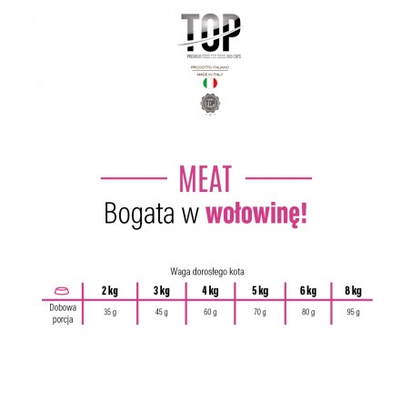 TOP Premium Food Adult Cat Meat z wołowiną