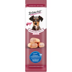 DOKAS miękkie poduszeczki kurczak z wołowiną 10g 201981 Krótka data ważności do 30.04.2026!