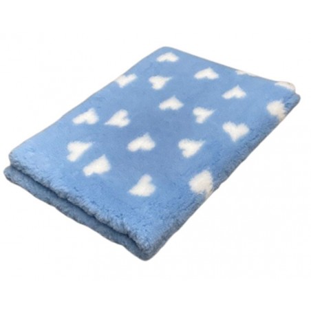 BUBA Legowisko antypoślizgowe DRY BED 28mm błękitny w białe serca A85