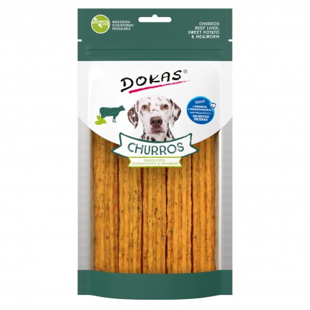 DOKAS Churros 150g Wątroba wołowa-Insekty  205255 Krótki termin przydatności 10.2026