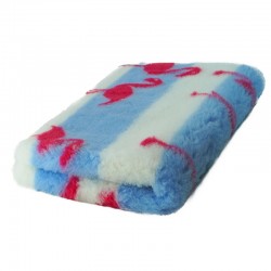Legowisko DRY BED 28mm antypoślizgowe niebiesko-białe w flamingi BUBA A243