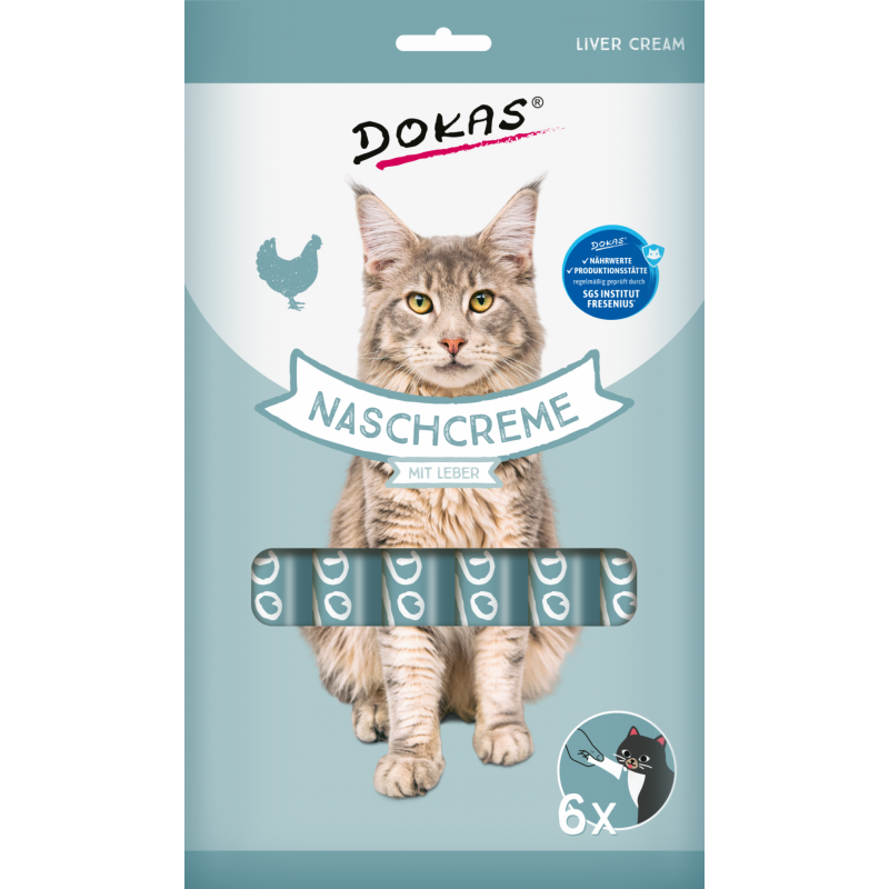 DOKAS kot Snack Cream 90g wątróbka 205378