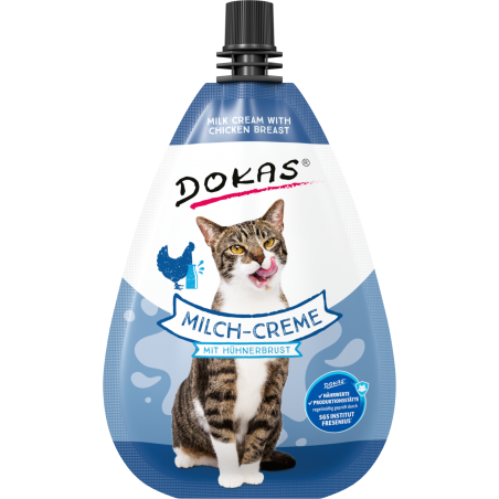DOKAS kot Milk Cream 80g kurczak 205675 Krótki termin przydatności do spożycia 11.2026