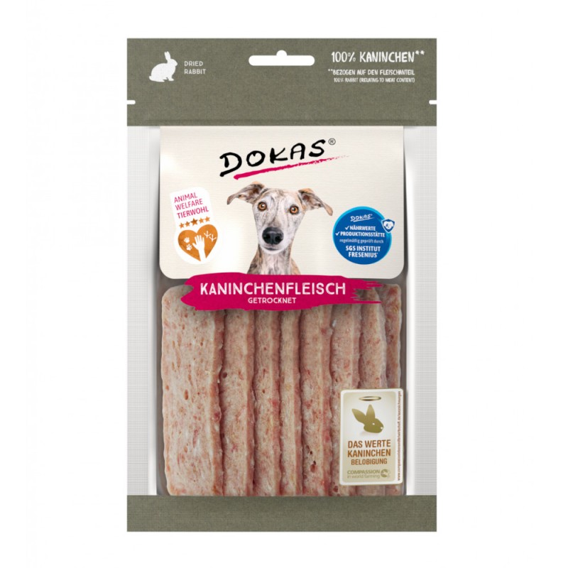 DOKAS pies paski 70g królik 200090