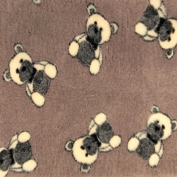 BUBA Legowisko antypoślizgowe DRY BED 28mm brąz misie beżowe A252