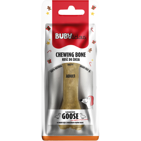 BUBAlicious XMAS kość Adult o smaku gęsi z dodatkiem pędów sosny 17cm 8107