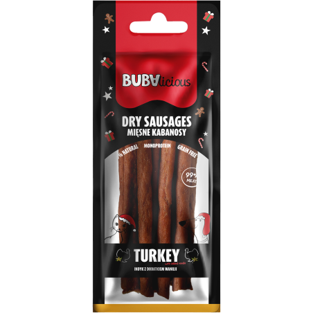 BUBAlicious More Meat XMAS kabanosy 70g indyk z dodatkiem wanilii 8101