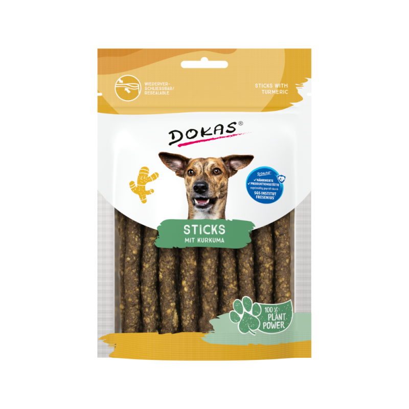DOKAS Pałeczki z kurkumą 105 g 206061 Krótka data ważności do 31.05.2026!