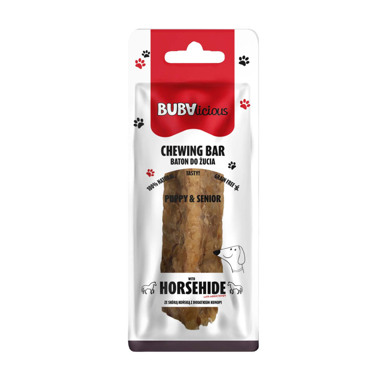 BUBAlicious Baton ze skórą końską z dodatkiem konopi 12cm 3977