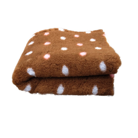 BUBA Legowisko antypoślizgowe DRY BED 28mm brąz kropki róż błękit A247