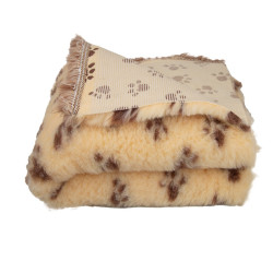 BUBA Legowisko antypoślizgowe DRY BED 28mm kremowy w brązowe łapki A20