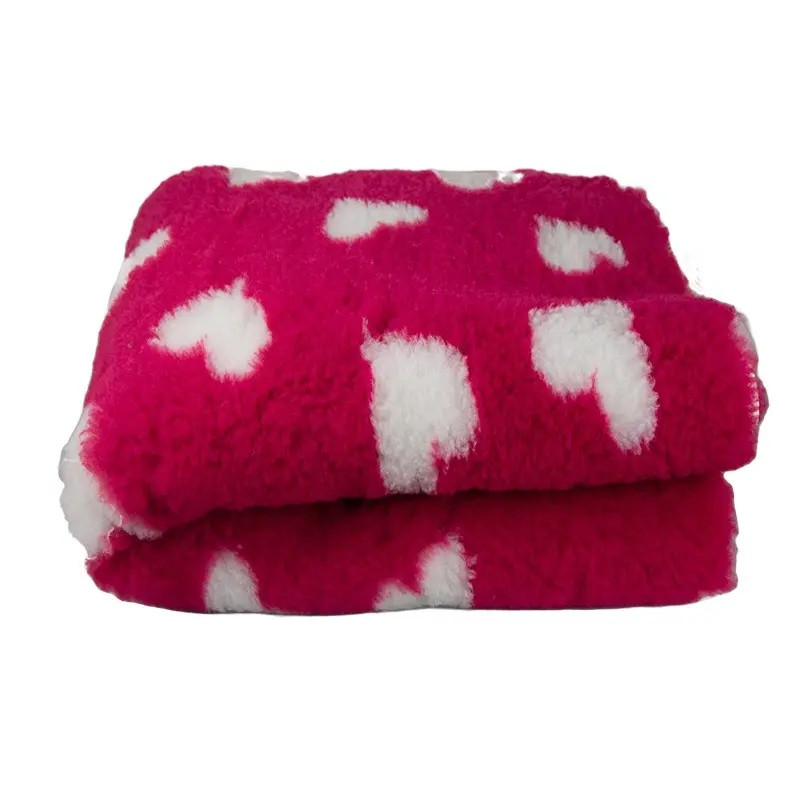 BUBA Legowisko antypoślizgowe DRY BED 28mm fuksja w białe serca A57