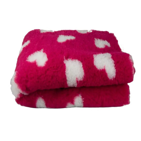 BUBA Legowisko antypoślizgowe DRY BED 28mm fuksja w białe serca A57