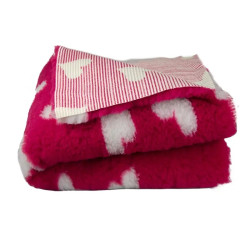 BUBA Legowisko antypoślizgowe DRY BED 28mm fuksja w białe serca A57