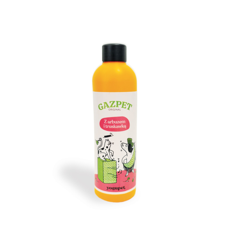 Yogupet GAZPET dla psa i kota 250ml arbuz truskawka Krótki termin przydatności do spożycia 11.2026