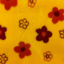 BUBA Legowisko antypoślizgowe DRY BED 28mm żółty w kwiaty A99