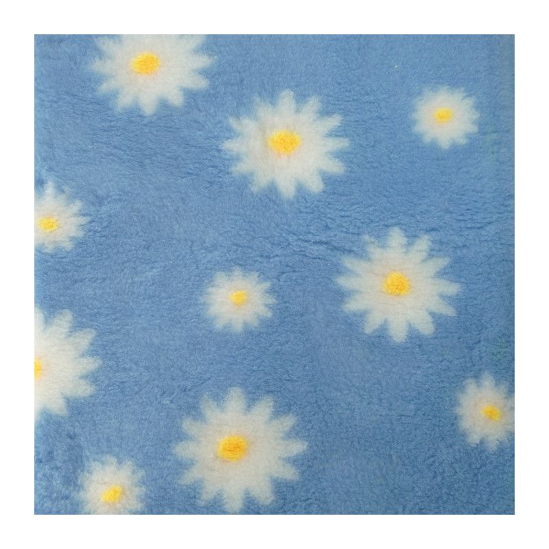 BUBA Legowisko antypoślizgowe DRY BED 28mm błękitny w stokrotki A205