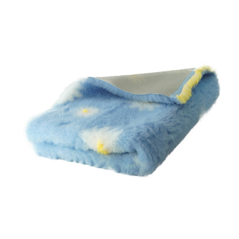 BUBA Legowisko antypoślizgowe DRY BED 28mm błękitny w stokrotki A205