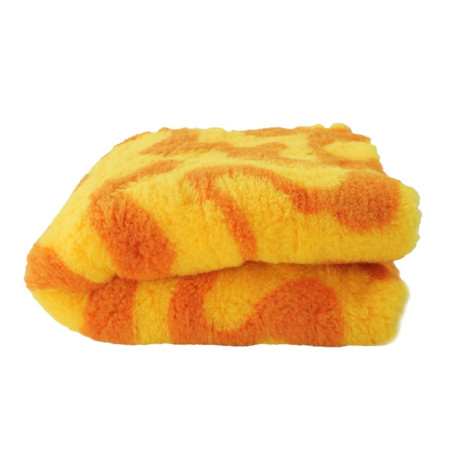 BUBA Legowisko antypoślizgowe DRY BED 28mm zawijasy żółty-pomarańcz A213