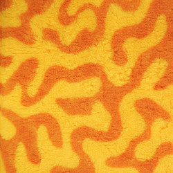 BUBA Legowisko antypoślizgowe DRY BED 28mm zawijasy żółty-pomarańcz A213