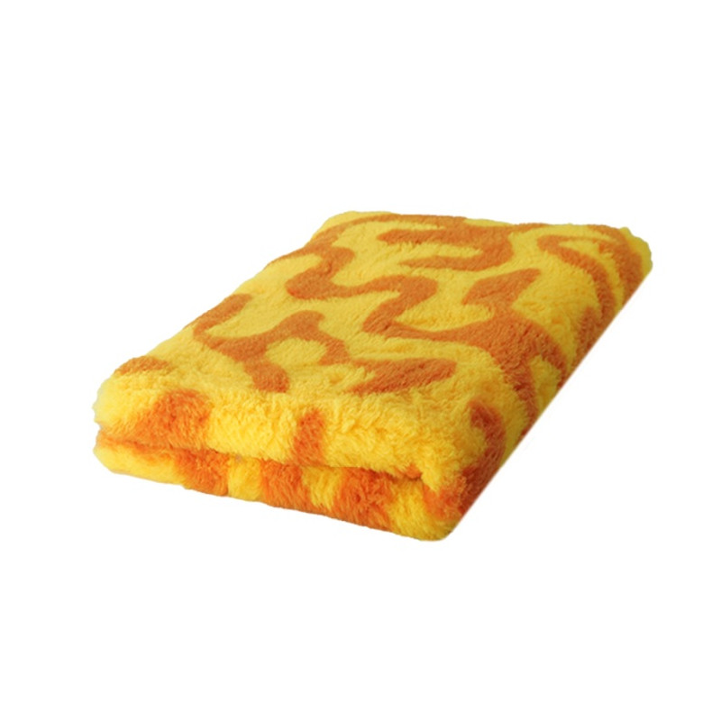 BUBA Legowisko antypoślizgowe DRY BED 28mm zawijasy żółty-pomarańcz A213