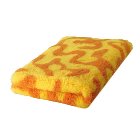 BUBA Legowisko antypoślizgowe DRY BED 28mm zawijasy żółty-pomarańcz A213