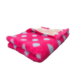 BUBA Legowisko antypoślizgowe DRY BED 28mm fuksja kropki błękit A217