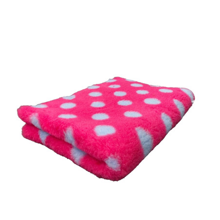 BUBA Legowisko antypoślizgowe DRY BED 28mm fuksja kropki błękit A217