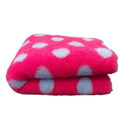 BUBA Legowisko antypoślizgowe DRY BED 28mm fuksja kropki błękit A217