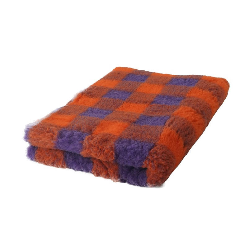 BUBA Legowisko antypoślizgowe DRY BED 28mm krata pomarańcz-fiolet A221