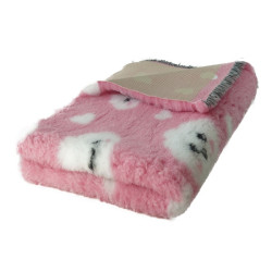 BUBA Legowisko antypoślizgowe DRY BED 28mm różowy we chmurki A226