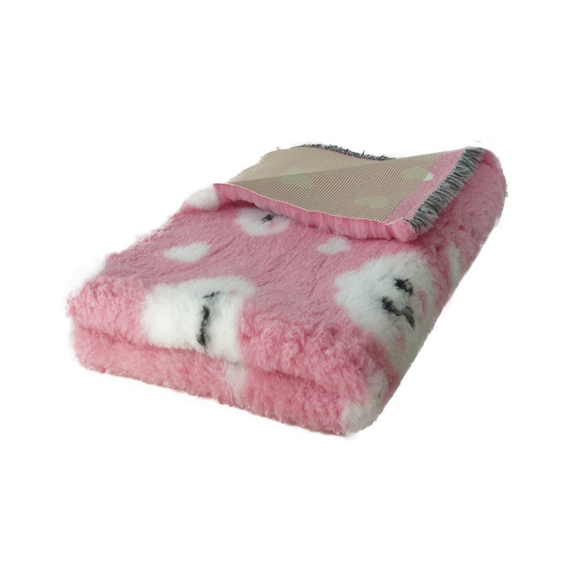 BUBA Legowisko antypoślizgowe DRY BED 28mm różowy we chmurki A226