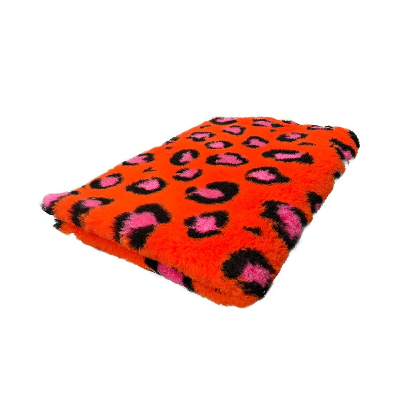 BUBA Legowisko antypoślizgowe DRY BED 28mm Leopard róż pomarańcz A254