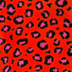 BUBA Legowisko antypoślizgowe DRY BED 28mm Leopard róż pomarańcz A254