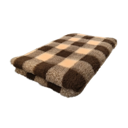 BUBA Legowisko DRY BED 28mm antypoślizgowe krata kremowo-czekoladowa A261