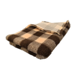 BUBA Legowisko DRY BED 28mm antypoślizgowe krata kremowo-czekoladowa A261