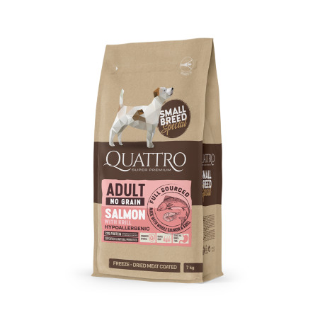 QUATTRO Adult No Grain small breed SALMON&KRILL bezzbożowa karma dla psa