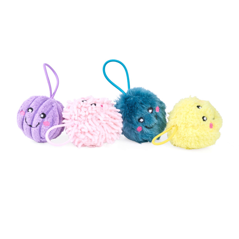 ZippyClaws zabawki dla kota z kocimiętką Wesołe Pompony 4szt ZC542