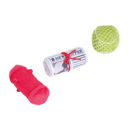 ZippyPaws pluszowe zabawki dla psa Gazeta & Piłka & Hydrant ZP1105