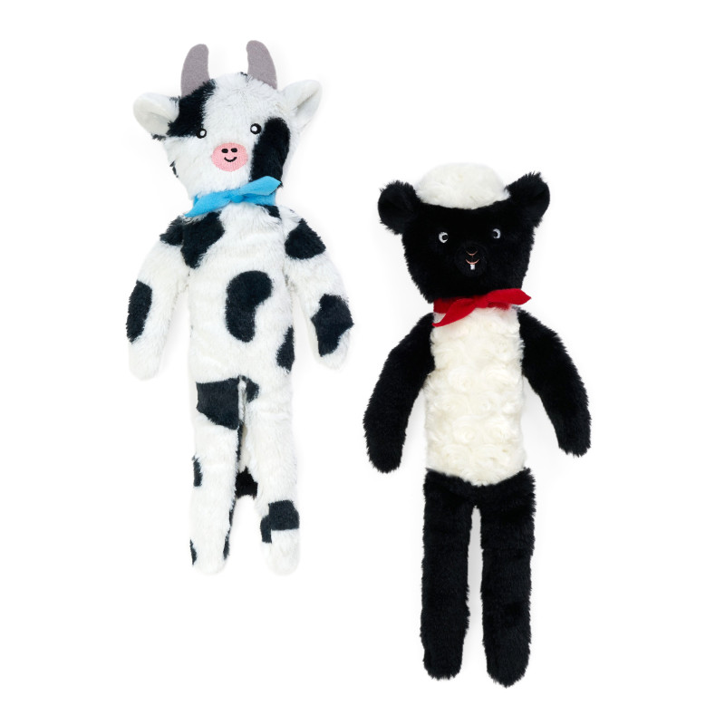 ZippyPaws pluszowe zabawki dla psa Owca & Krowa ZP1086