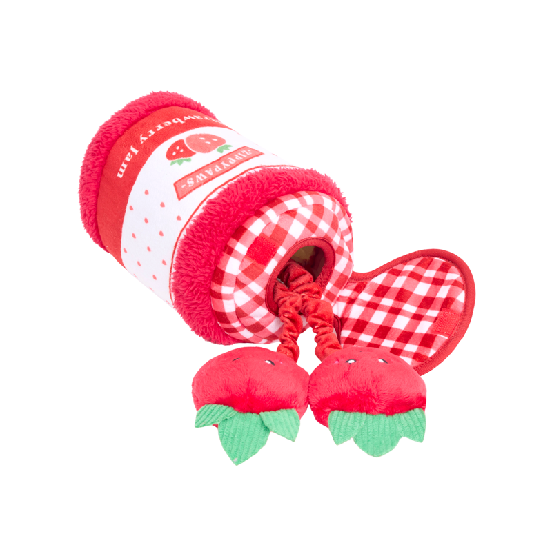 ZippyPaws pluszowa norka bungee dla psa Dżem truskawkowy ZP1113