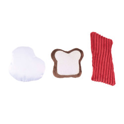 ZippyPaws pluszowe zabawki dla psa Breakfast 3szt ZP1129