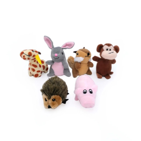 ZippyPaws pluszowe zabawki dla psa Miniz Multipack 6szt ZPC301