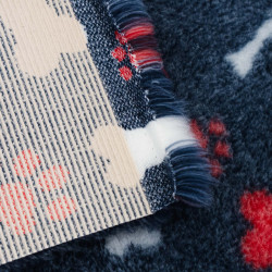 BUBA Legowisko antypoślizgowe DRY BED 28mm granatowe w kolorowe kości & łapy A234