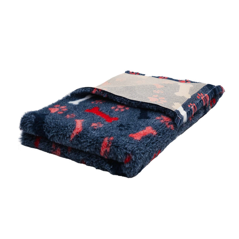 BUBA Legowisko antypoślizgowe DRY BED 28mm granatowe w kolorowe kości & łapy A234