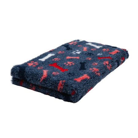 BUBA Legowisko antypoślizgowe DRY BED 28mm granatowe w kolorowe kości & łapy A234