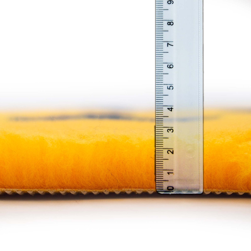 BUBA Legowisko antypoślizgowe DRY BED 28mm żółty w granatowe kaczki A218
