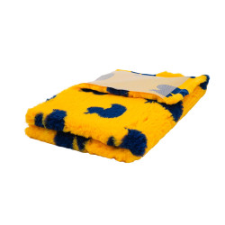 BUBA Legowisko antypoślizgowe DRY BED 28mm żółty w granatowe kaczki A218